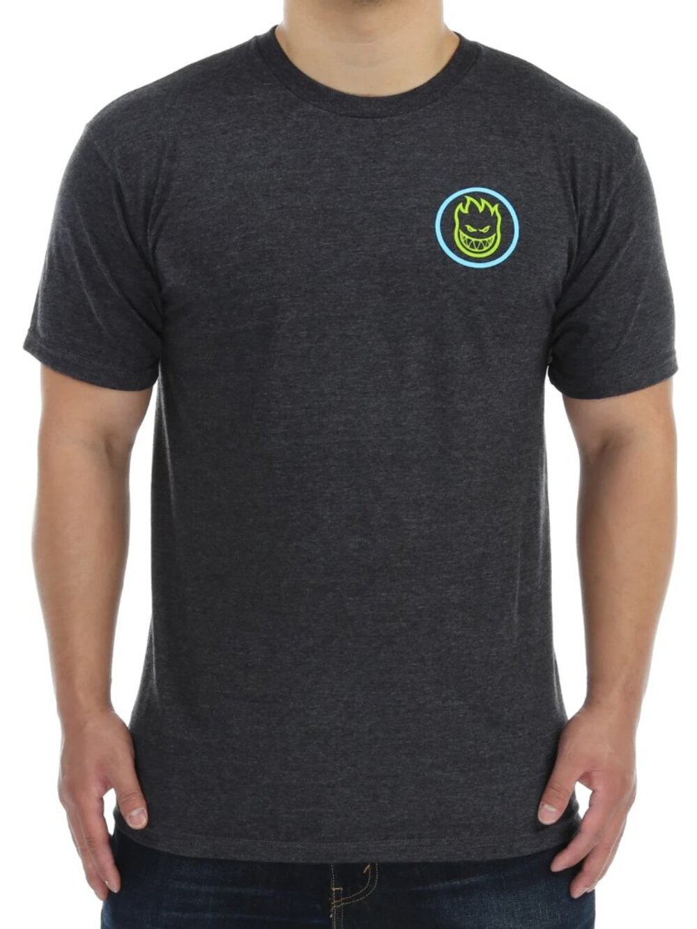 Spitfire Classic Swirl Fade T-Shirt Skater Stretch Street Wear Y2K L